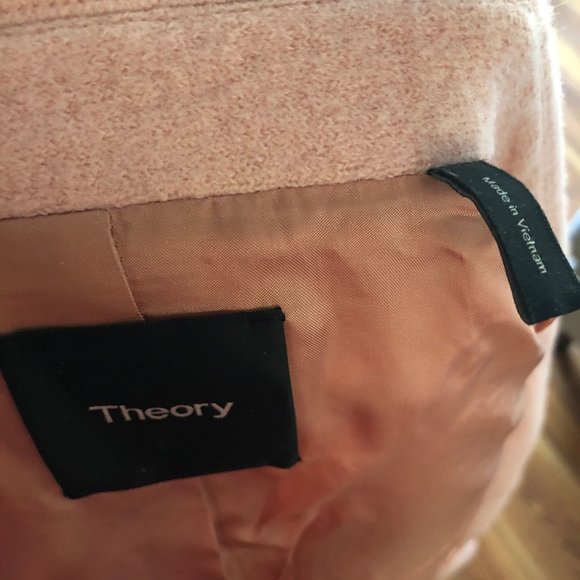 THEORY Virgin Wool light pink Peacoat - Picture 5 of 6